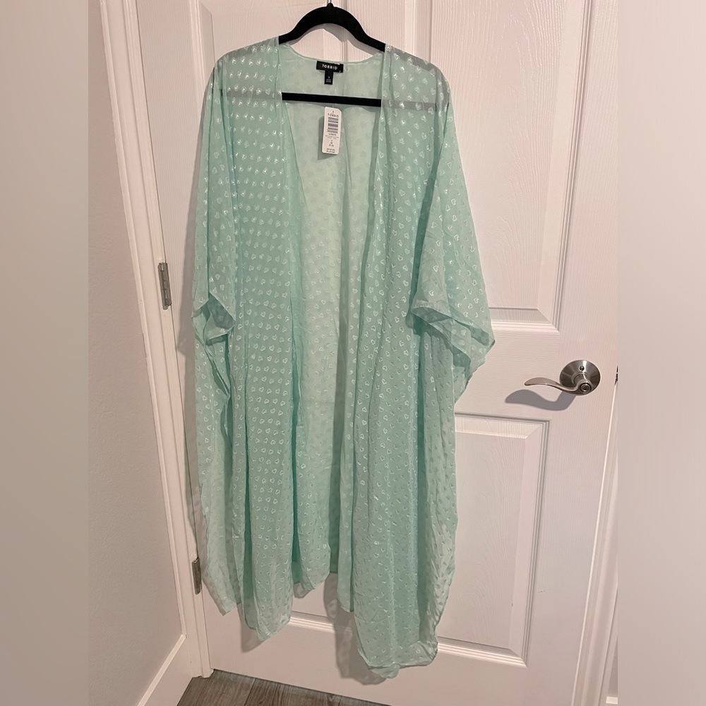 Torrid 3X Mint Kimono